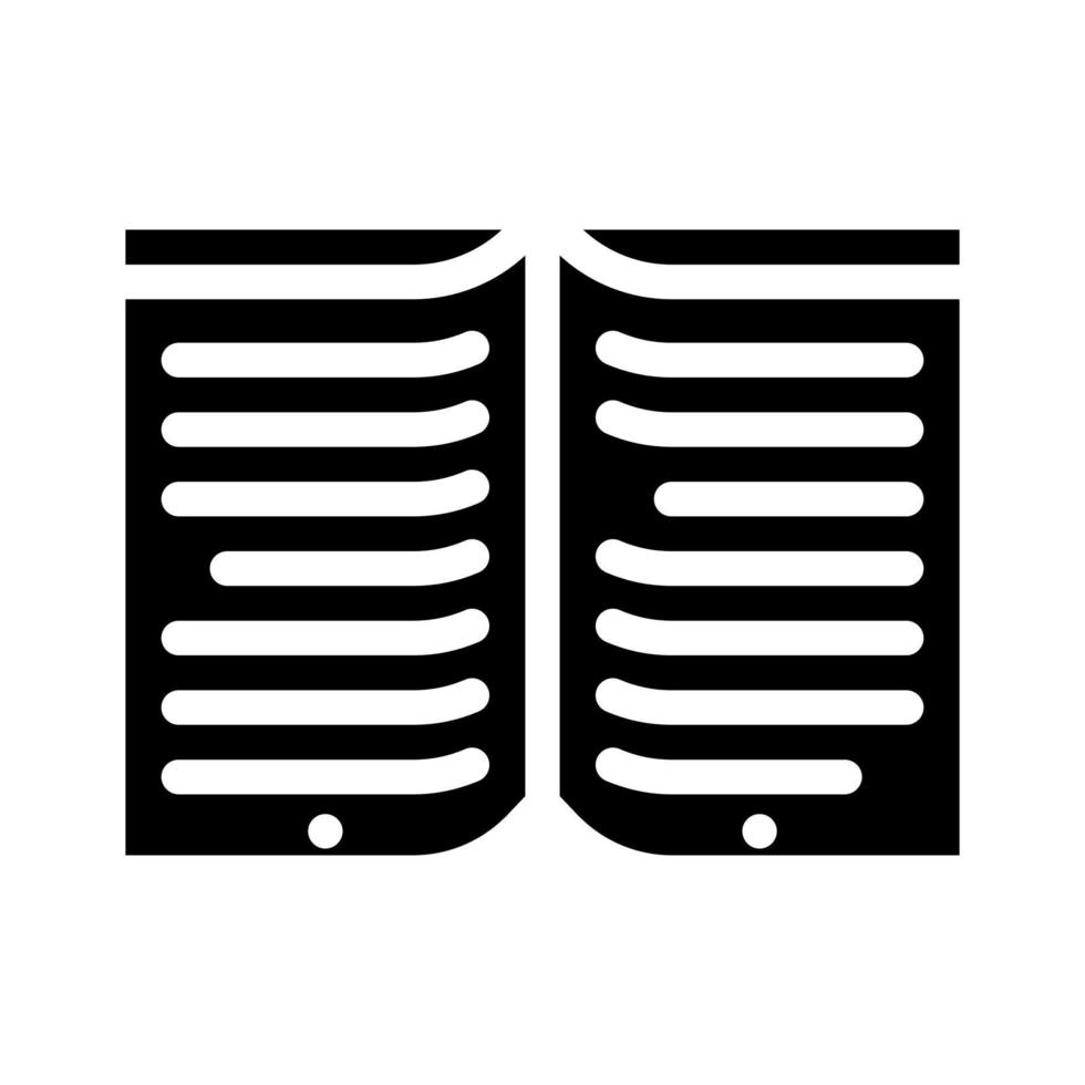livre éducation glyphe icône illustration vectorielle vecteur