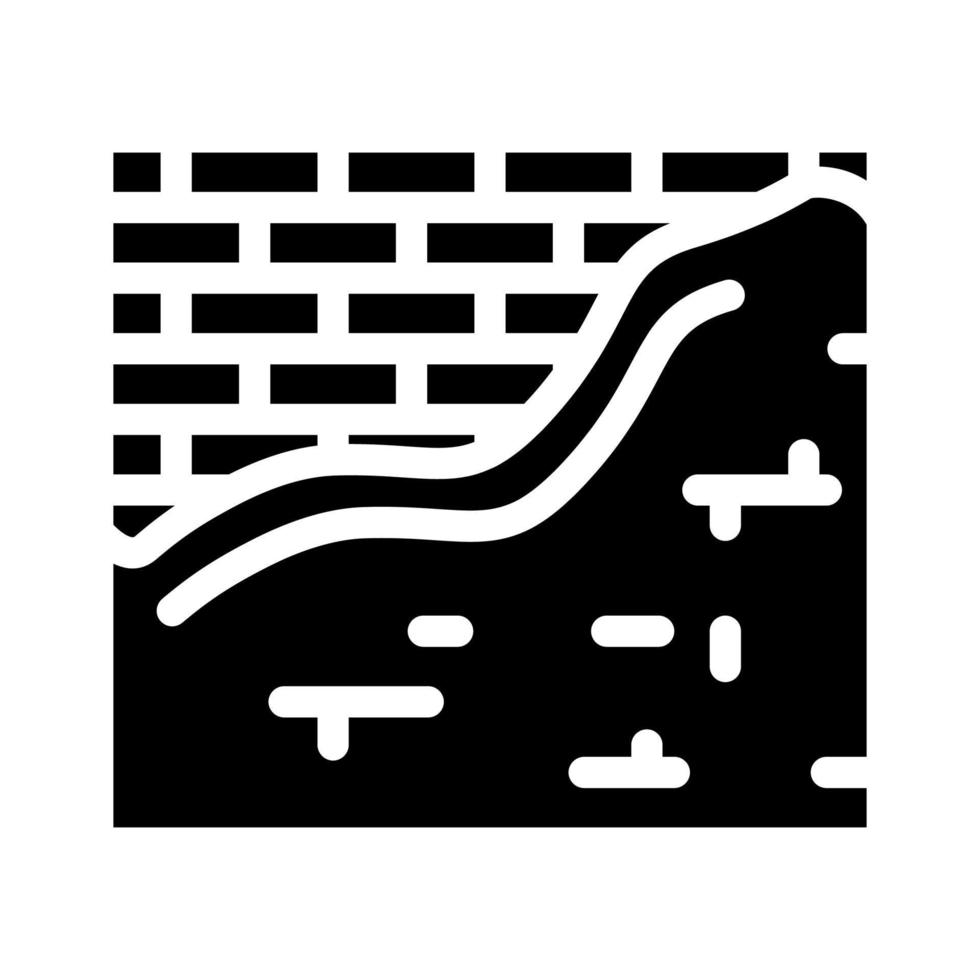 conception mur glyphe icône illustration vectorielle vecteur