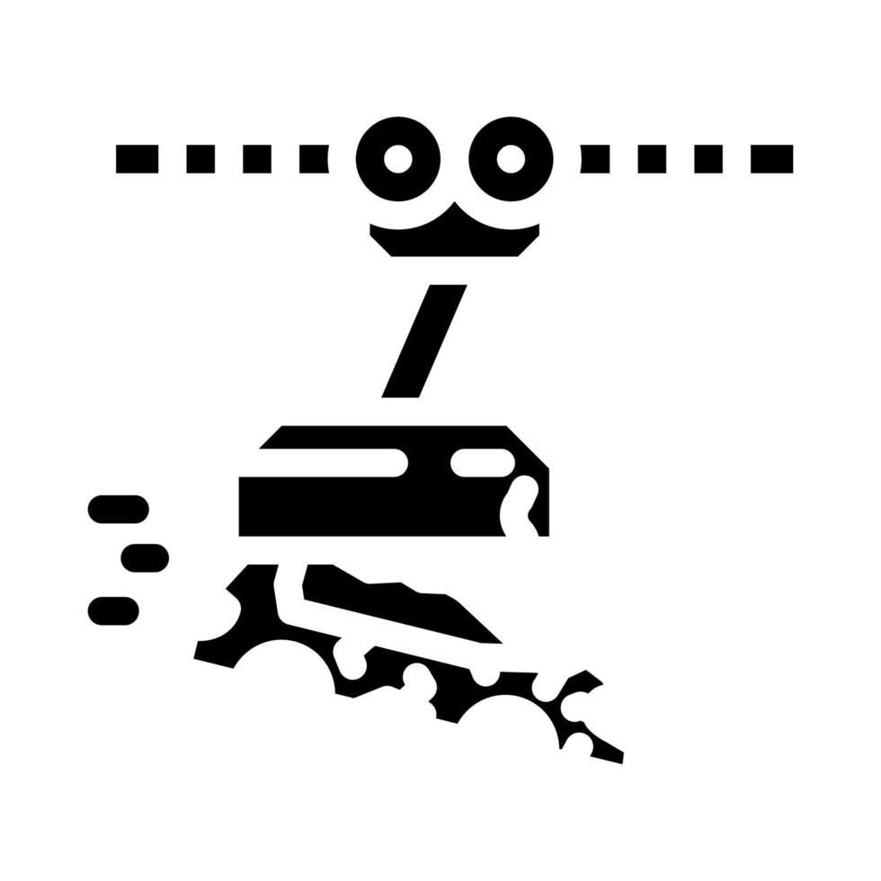 ferraille glyphe icône illustration vectorielle vecteur