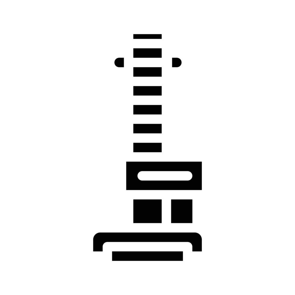 outil d'anthropométrie glyphe icône illustration vectorielle signe vecteur