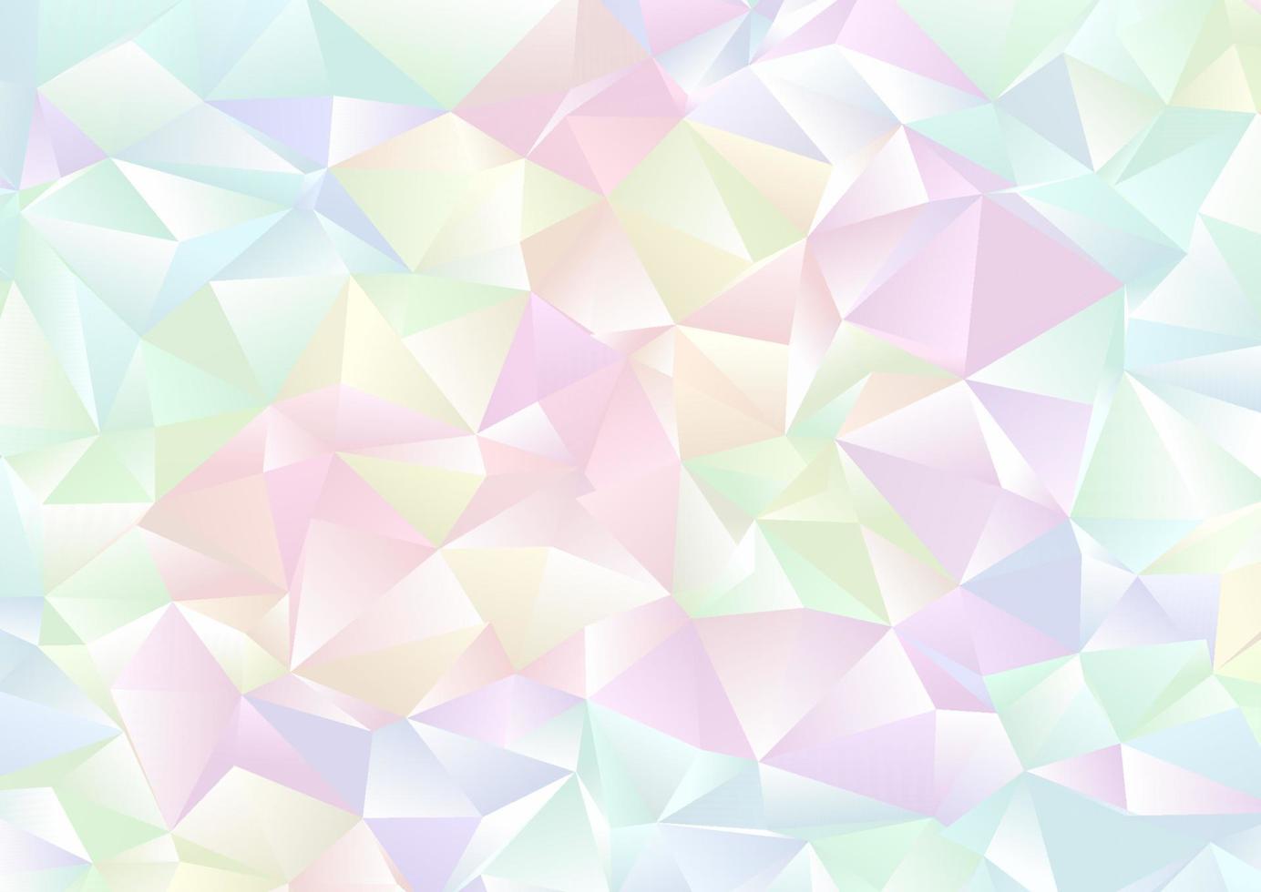 fond géométrique pastel de style hologramme low poly vecteur