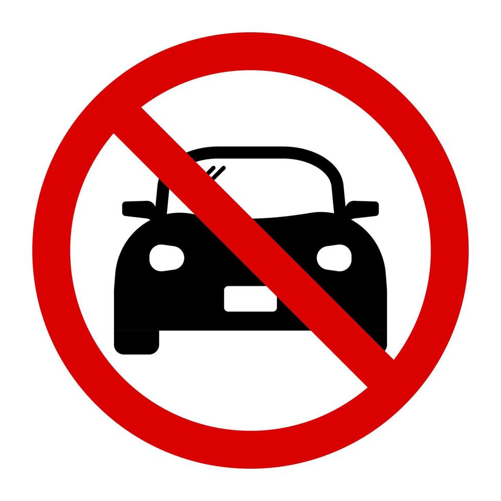 avertissement aucun signe de voiture et symbole conception graphique illustration vectorielle vecteur
