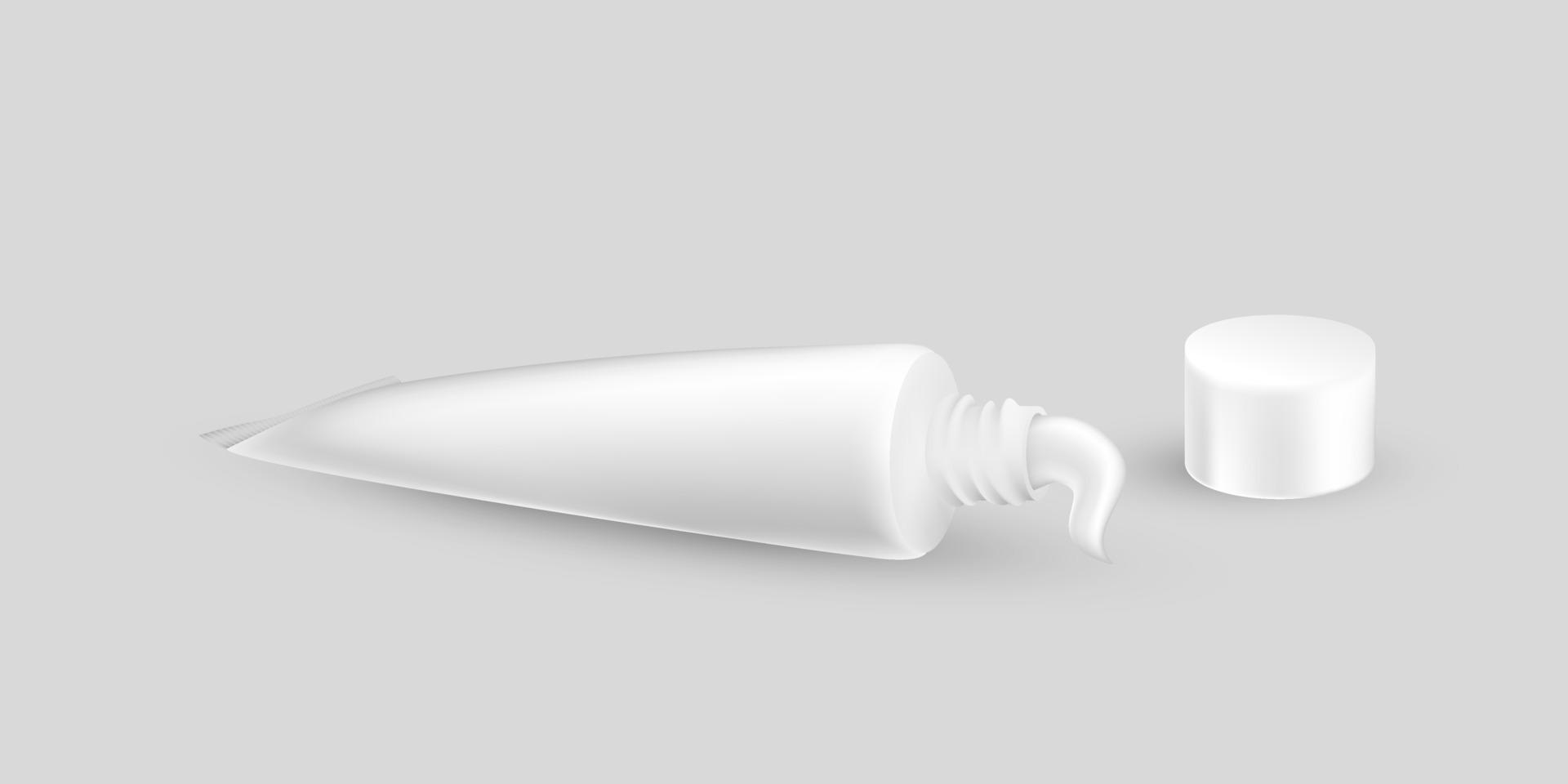 tube de crème réaliste. modèle de maquette d'emballage pour produits cosmétiques et médicaux. illustration vectorielle vecteur