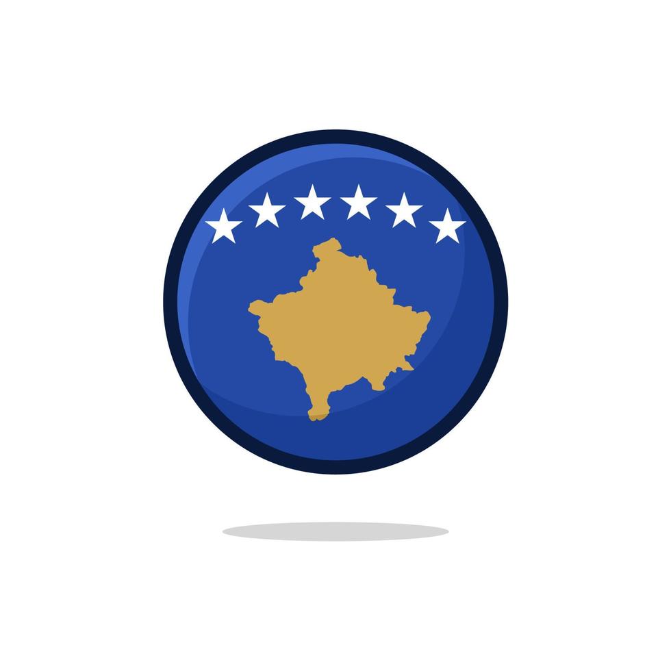 icône du drapeau kosovo vecteur