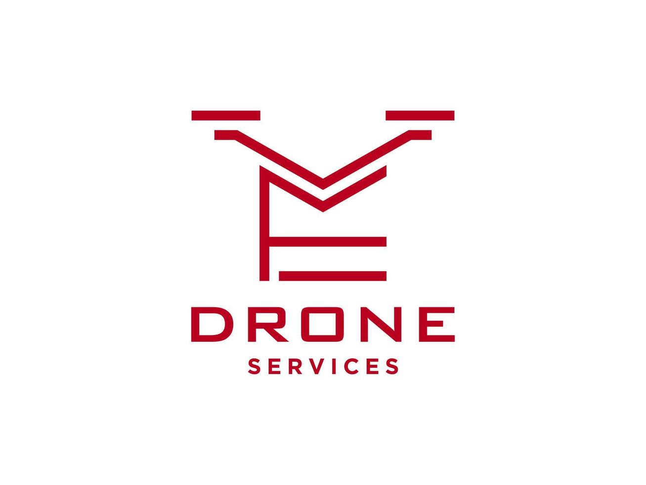 icône de vecteur de modèle de logo de drone lettre f. vecteur de drone de photographie. icône de vecteur d'hélicoptère quad