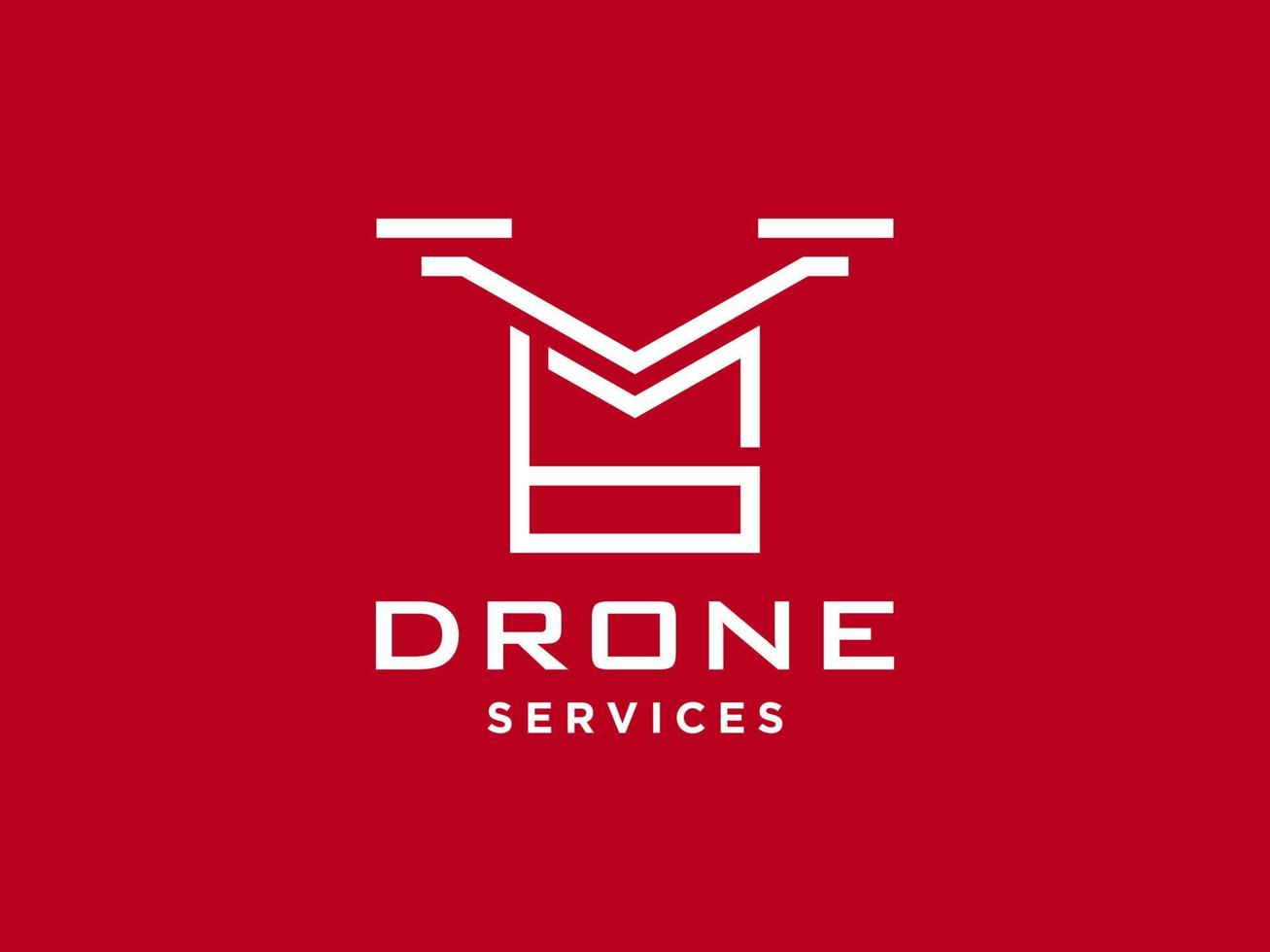 icône de vecteur de modèle de logo de drone lettre b. vecteur de drone de photographie. icône de vecteur d'hélicoptère quad
