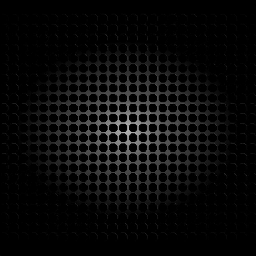 polygone de texture métallique, fond noir, illustration vectorielle vecteur