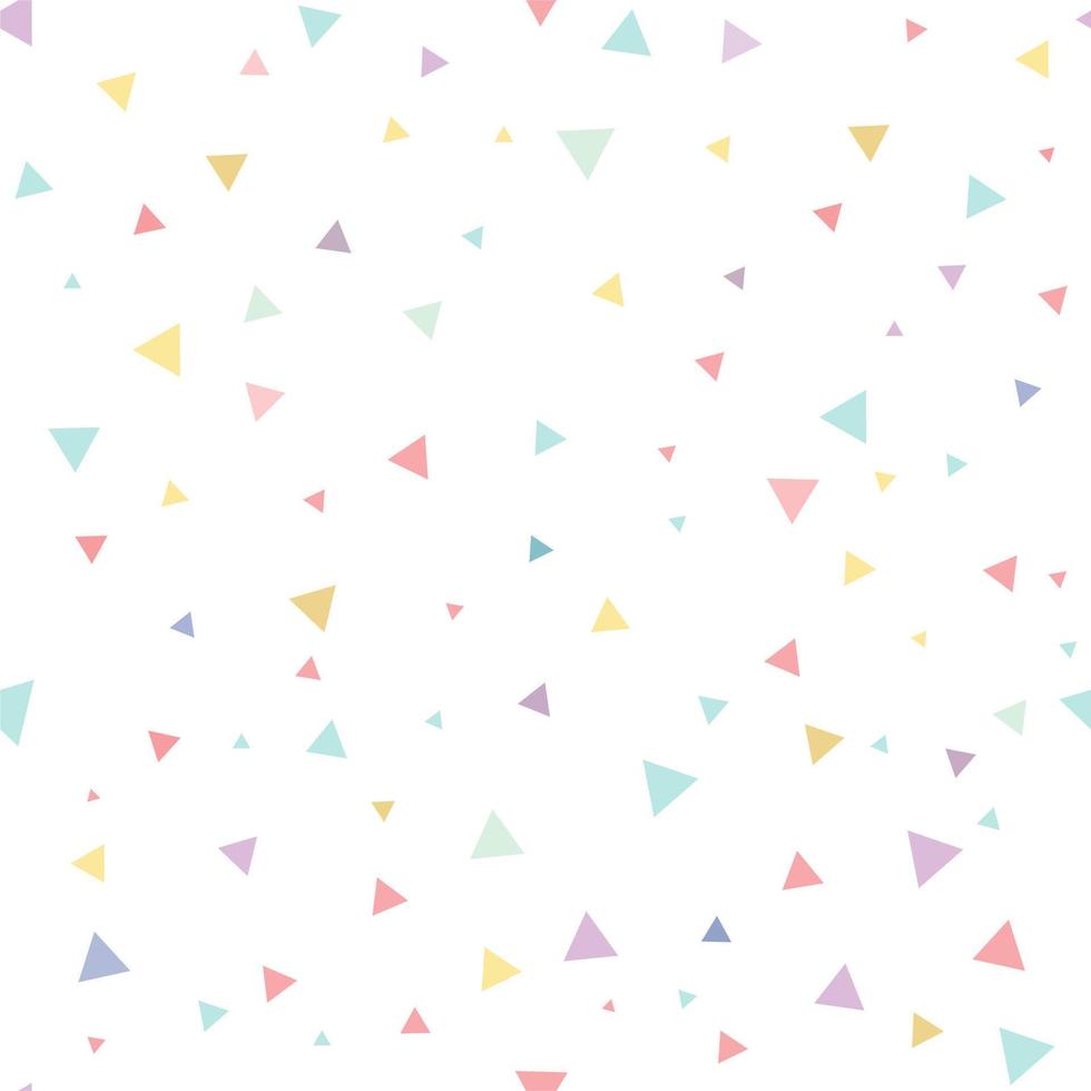 modèle sans couture, triangle de confettis tombant abstrait avec fond blanc, illustration vectorielle vecteur