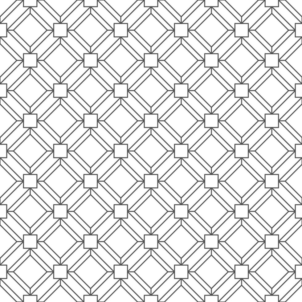 motif abstrait harmonieux, petit contour carré noir en forme de losange sur fond blanc. concevoir une texture géométrique pour l'impression. style linéaire, illustration vectorielle vecteur