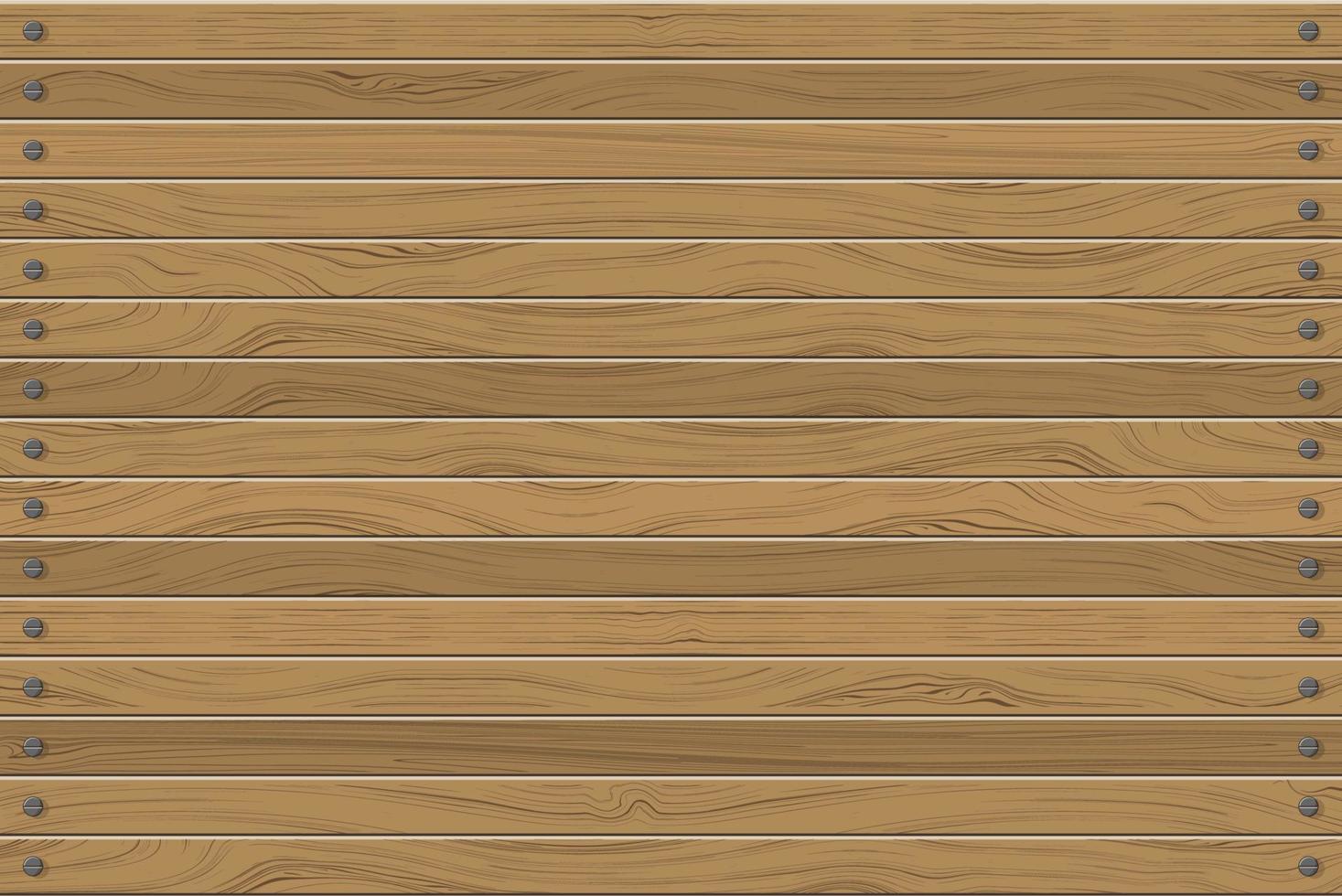 texture du mur de planches de bois brun plat, illustration vectorielle de fond sans couture vecteur