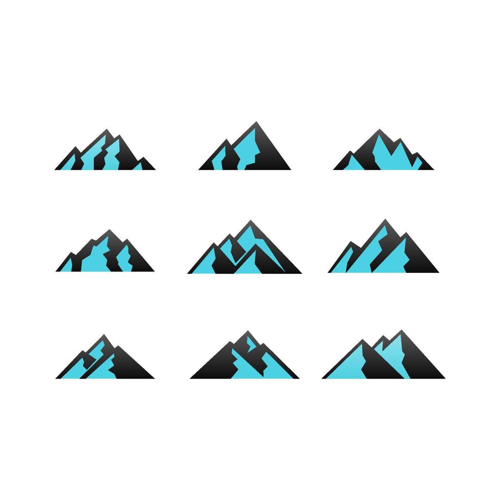 icônes de montagne. logo de la montagne. illustration vectorielle de montagne. signe de symbole de montagne vecteur