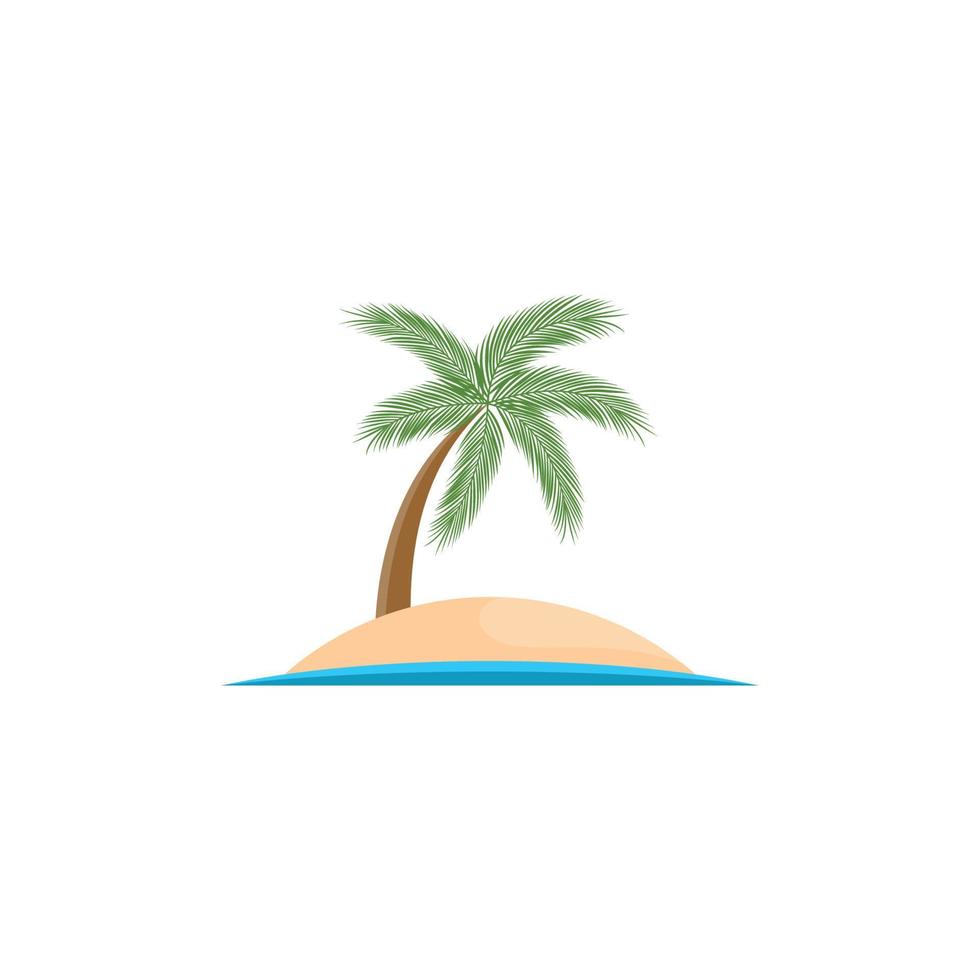 icône de l'île. icône de la plage. logo de la plage. illustration vectorielle de l'île. symbole de la plage vecteur