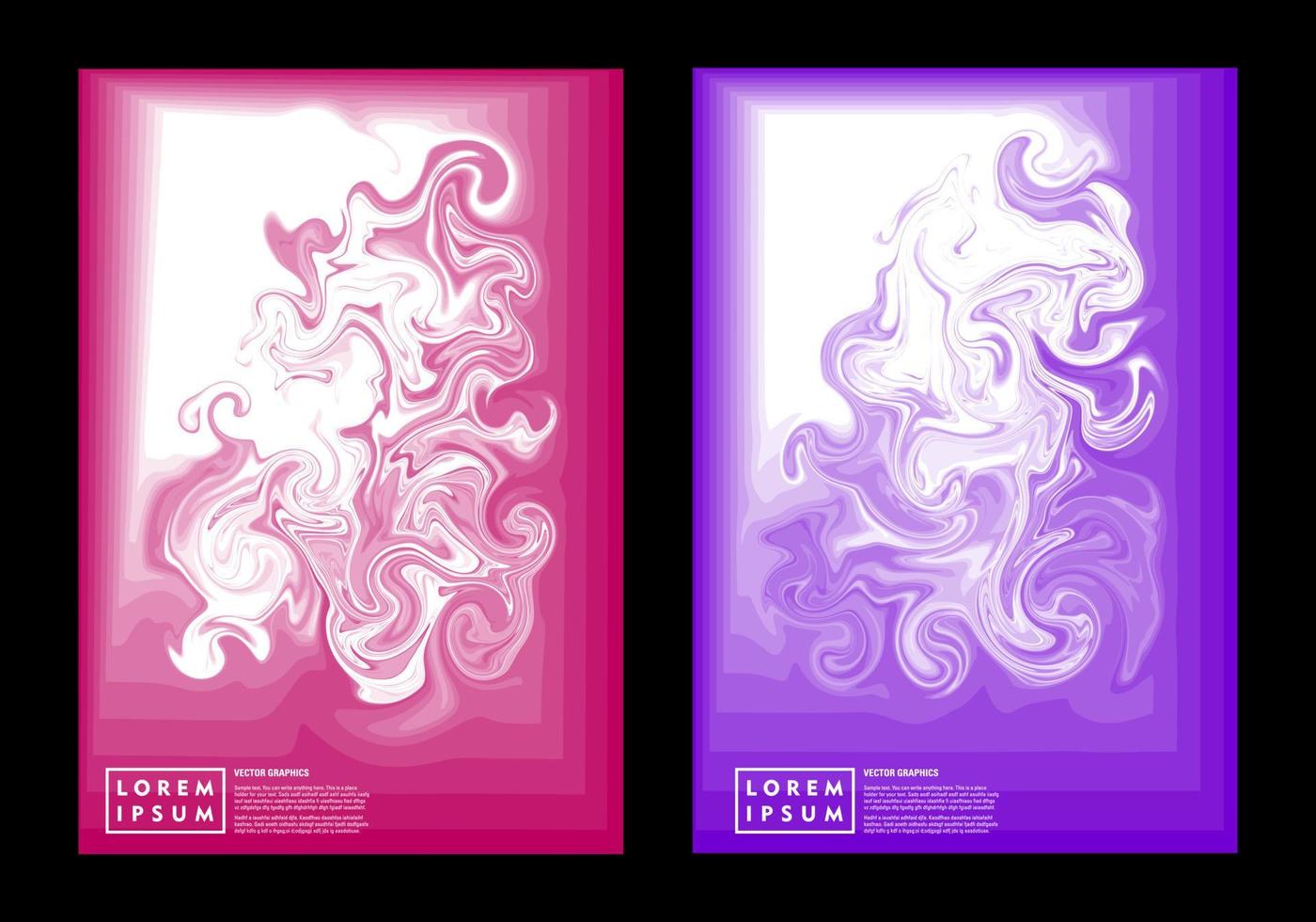 conception de la couverture en rouge et violet avec une texture fluide abstraite vecteur