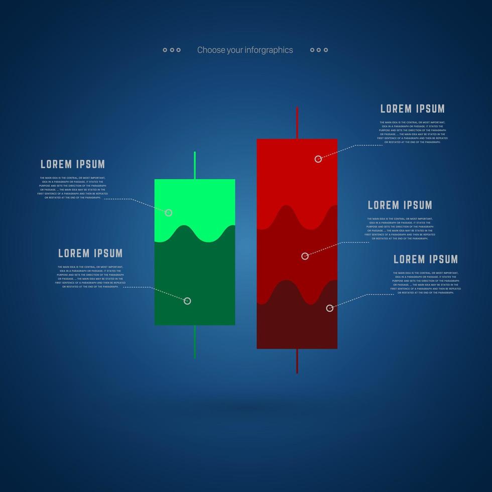 étapes ou options du diagramme de processus infographique avec panneaux bleus et jaunes. modèle d'infographie avec 6 options ou étapes, modèle d'entreprise pour les objets de présentation vecteur