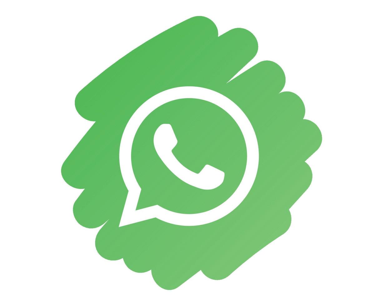 whatsapp médias sociaux logo design icône symbole illustration vectorielle vecteur