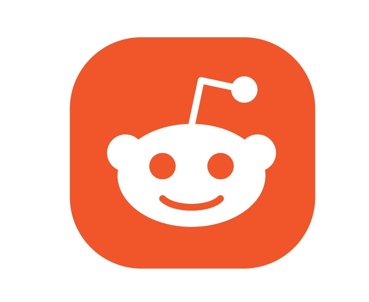 illustration vectorielle de conception de symbole de logo d'icône de médias sociaux reddit vecteur