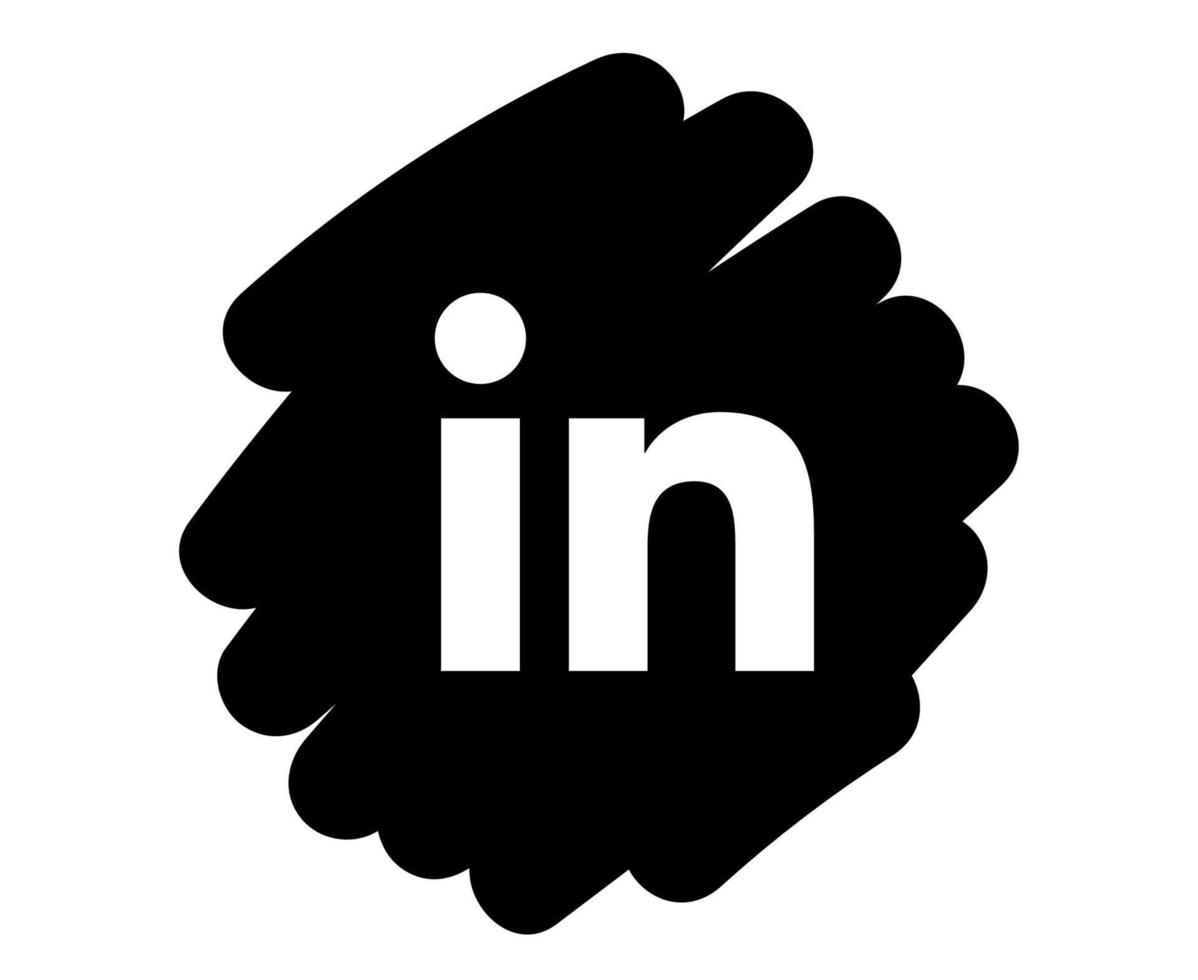 LinkedIn social media logo design icône symbole illustration vectorielle vecteur