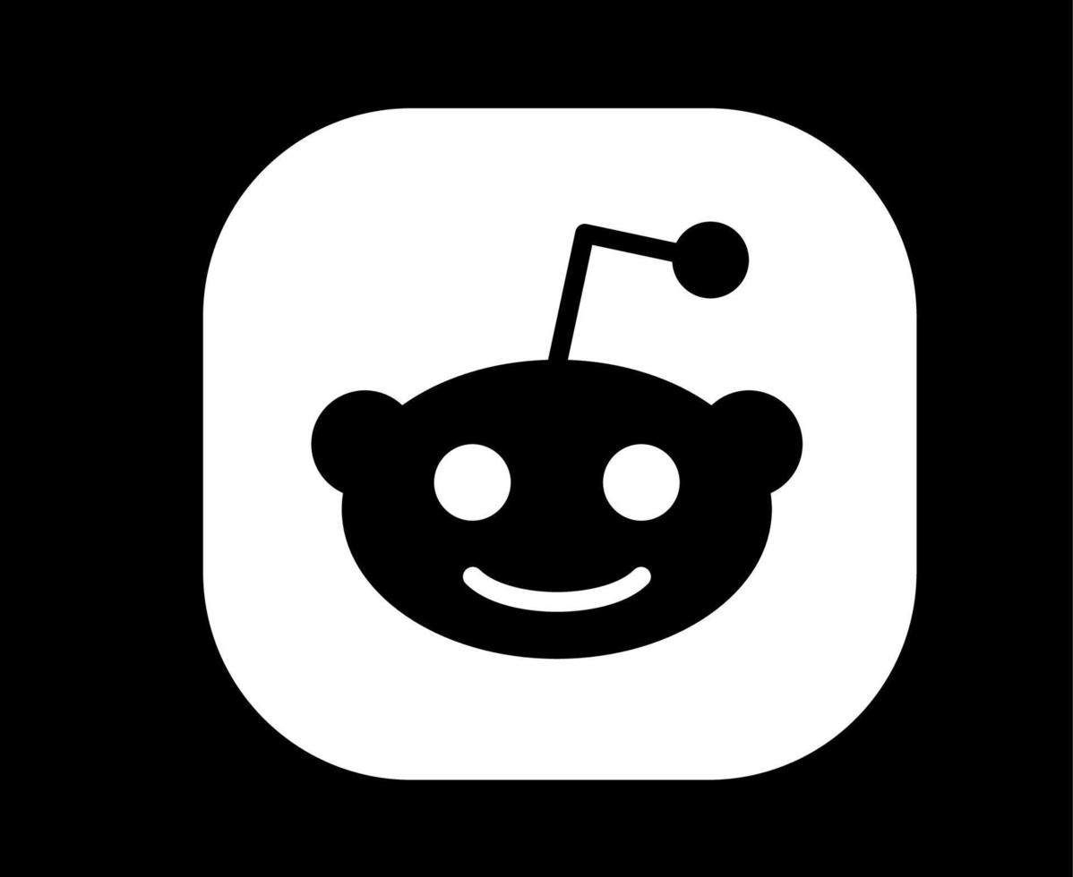 conception de symbole d'icône de médias sociaux reddit illustration vectorielle abstraite vecteur