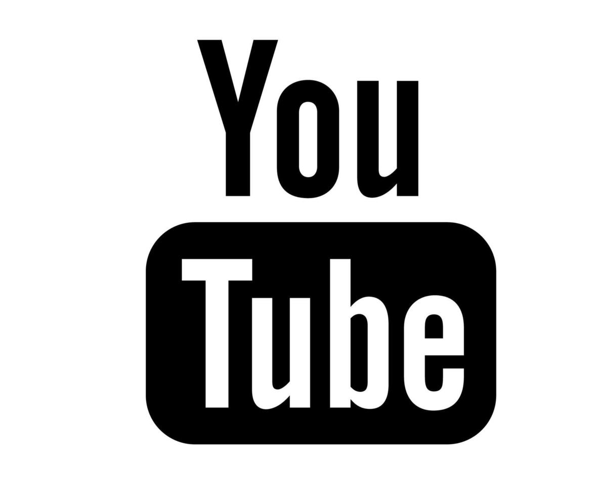 illustration vectorielle de conception de logo de symbole d'icône de médias sociaux youtube vecteur