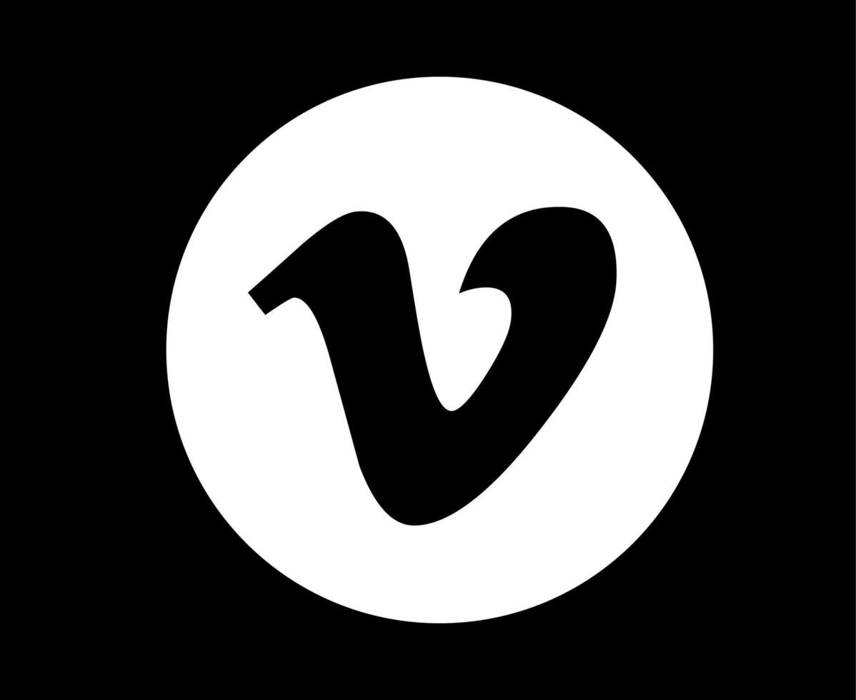 icône de médias sociaux vimeo logo symbole abstrait illustration vectorielle vecteur