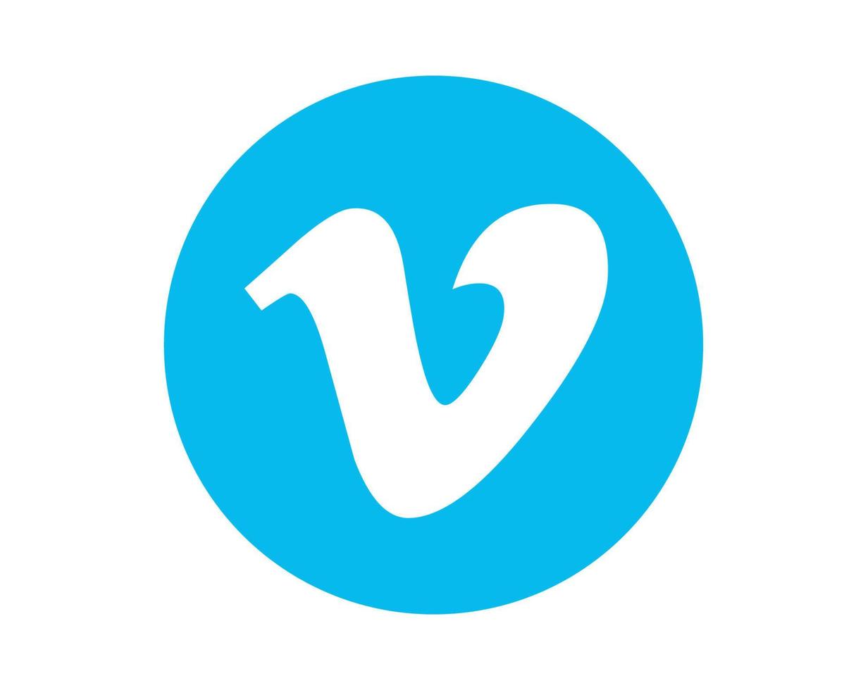 illustration vectorielle du symbole de l'icône des médias sociaux vimeo vecteur