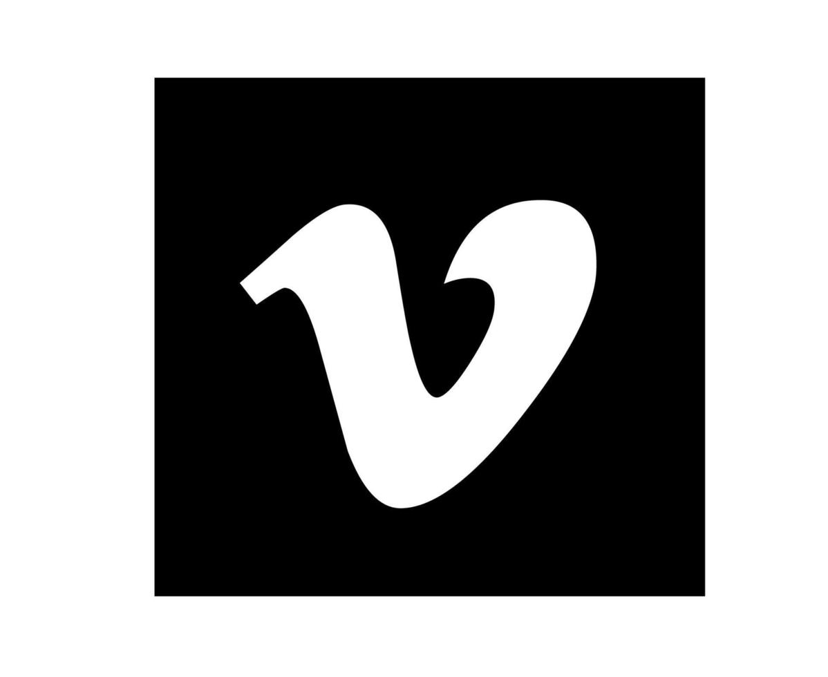 illustration vectorielle de l'élément de symbole d'icône de médias sociaux vimeo vecteur