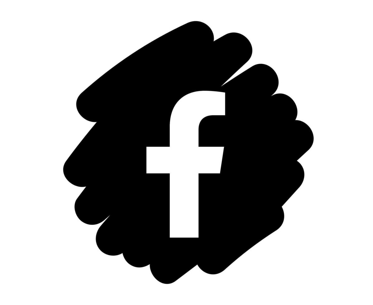 icône de médias sociaux facebook élément de conception de logo illustration vectorielle vecteur