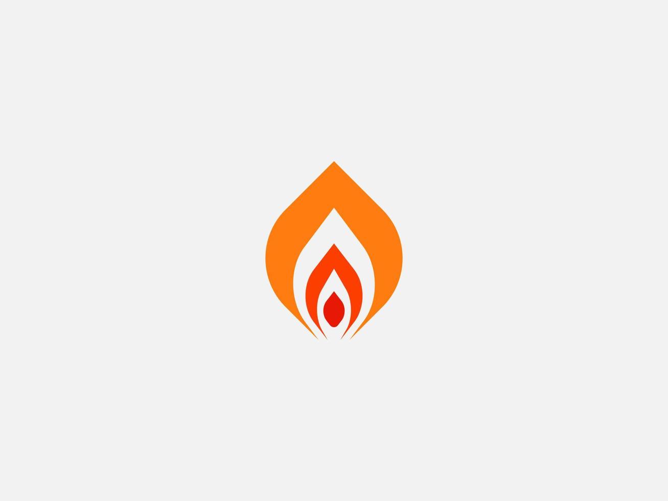 feu plat logo icône design illustration vectorielle vecteur