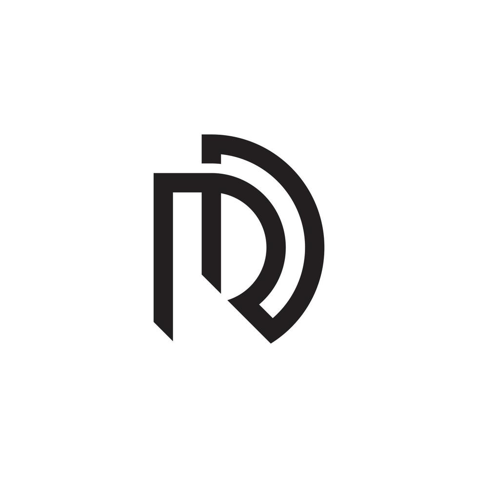 vecteur de conception de logo de lettre initiale rd ou dr.