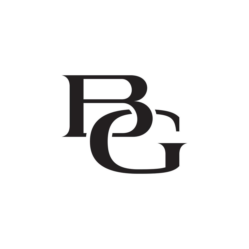 vecteur de conception de logo de lettre initiale bg ou gb