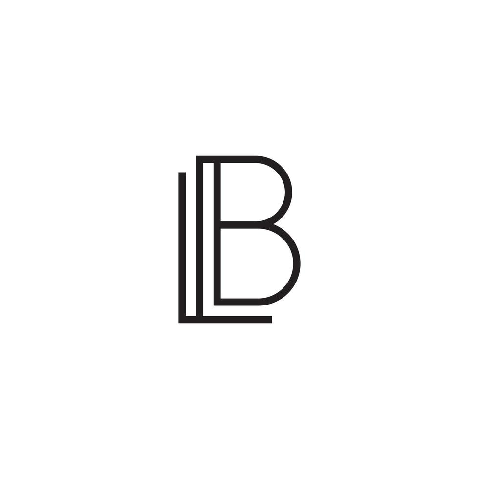 vecteur de conception de logo de lettre initiale lb ou bl