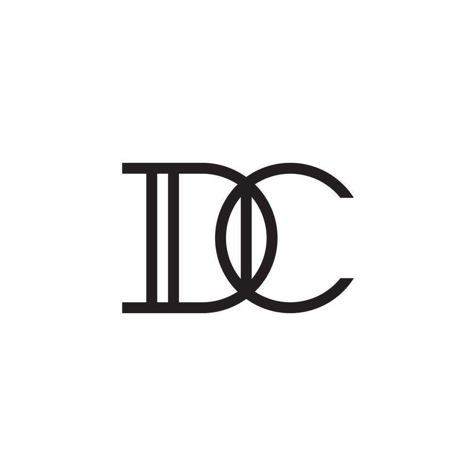 vecteur de conception de logo de lettre initiale dc ou cd.