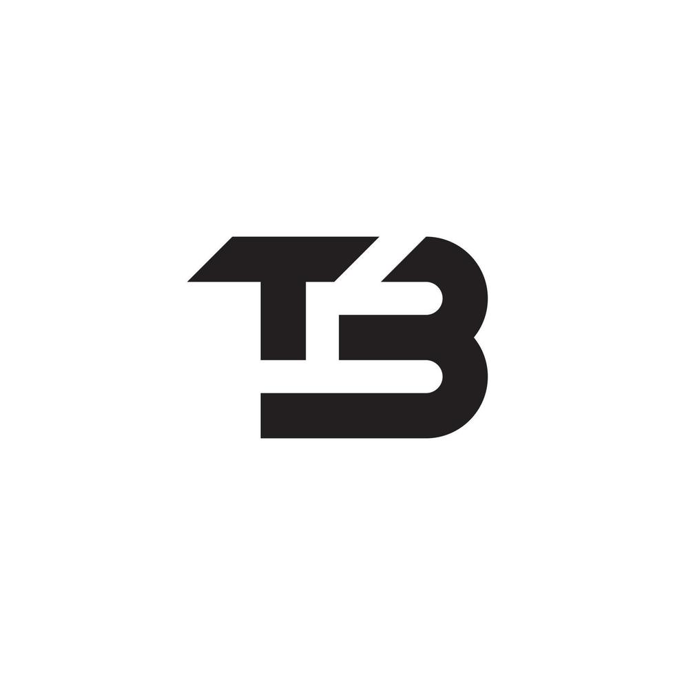 vecteur de conception de logo de lettre initiale tb ou bt.