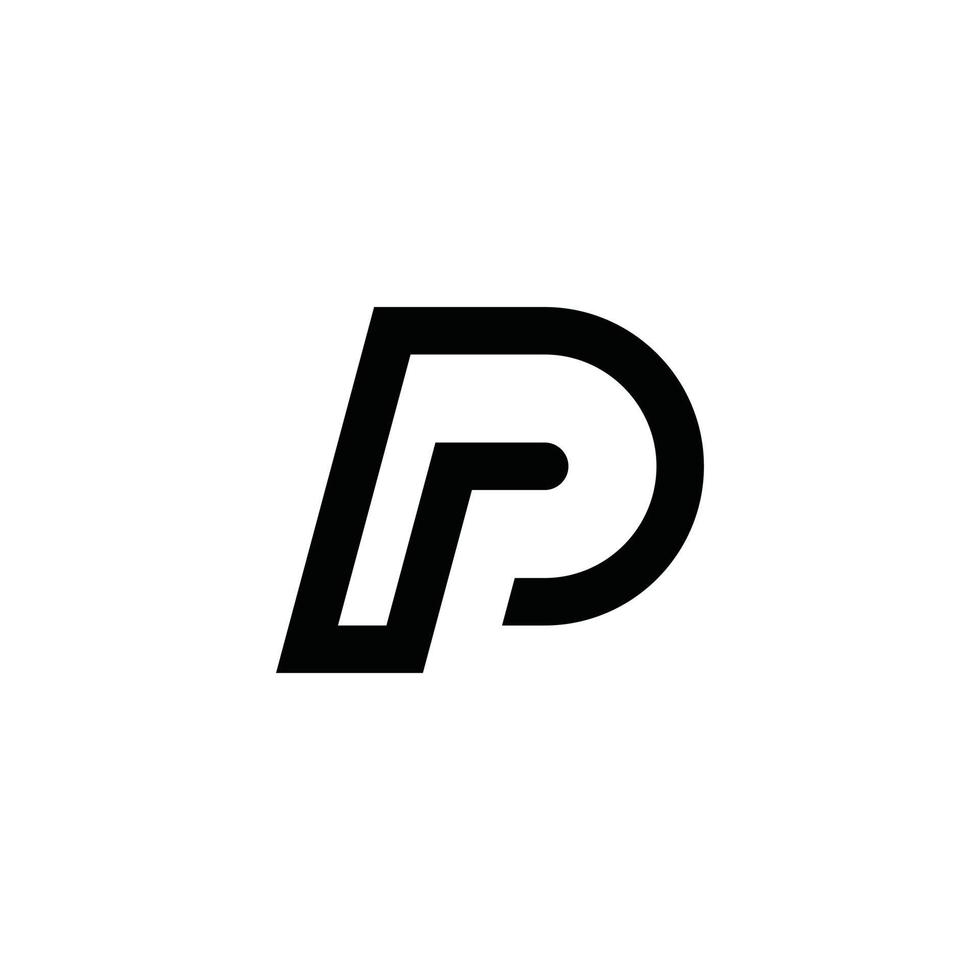 vecteur de modèle de conception de logo de lettre p ou pp