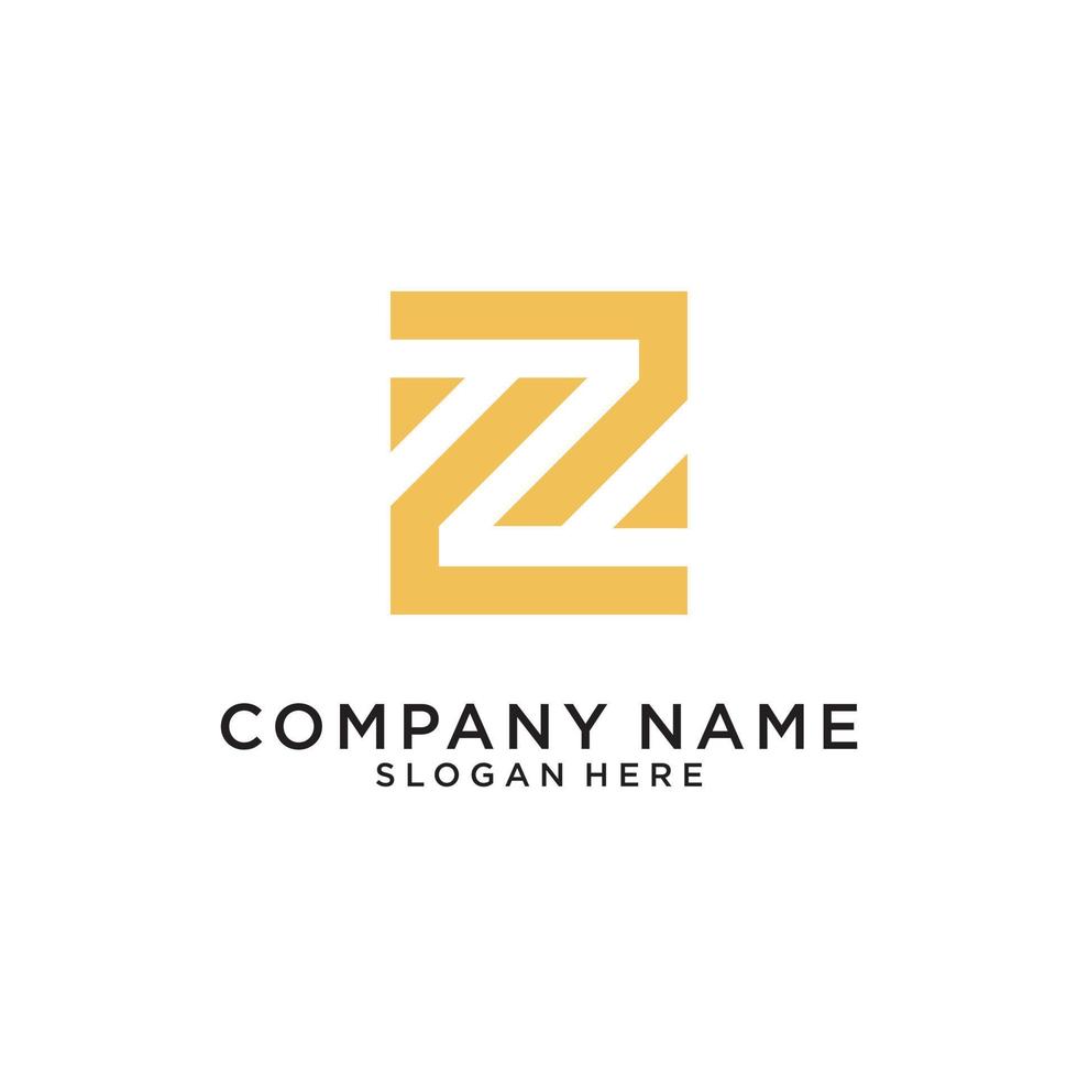 vecteur de conception de logo monogramme lettre z ou zz.