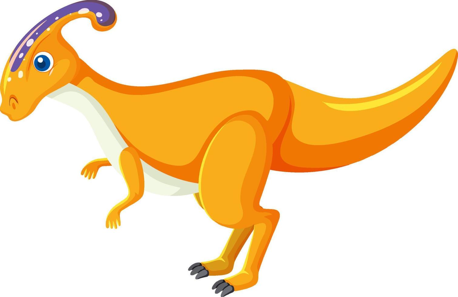 dessin animé mignon dinosaure parasaurolophus vecteur