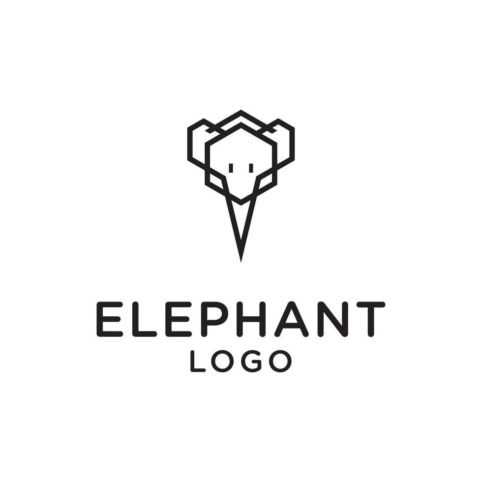 modèle d'icône vectorielle logo éléphant sur fond blanc. vecteur