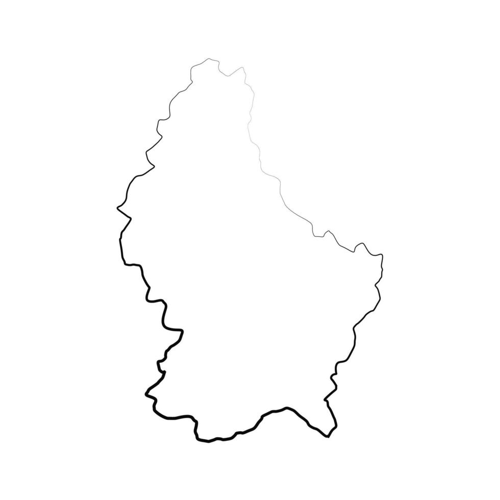 Luxembourg carte sur fond blanc vecteur