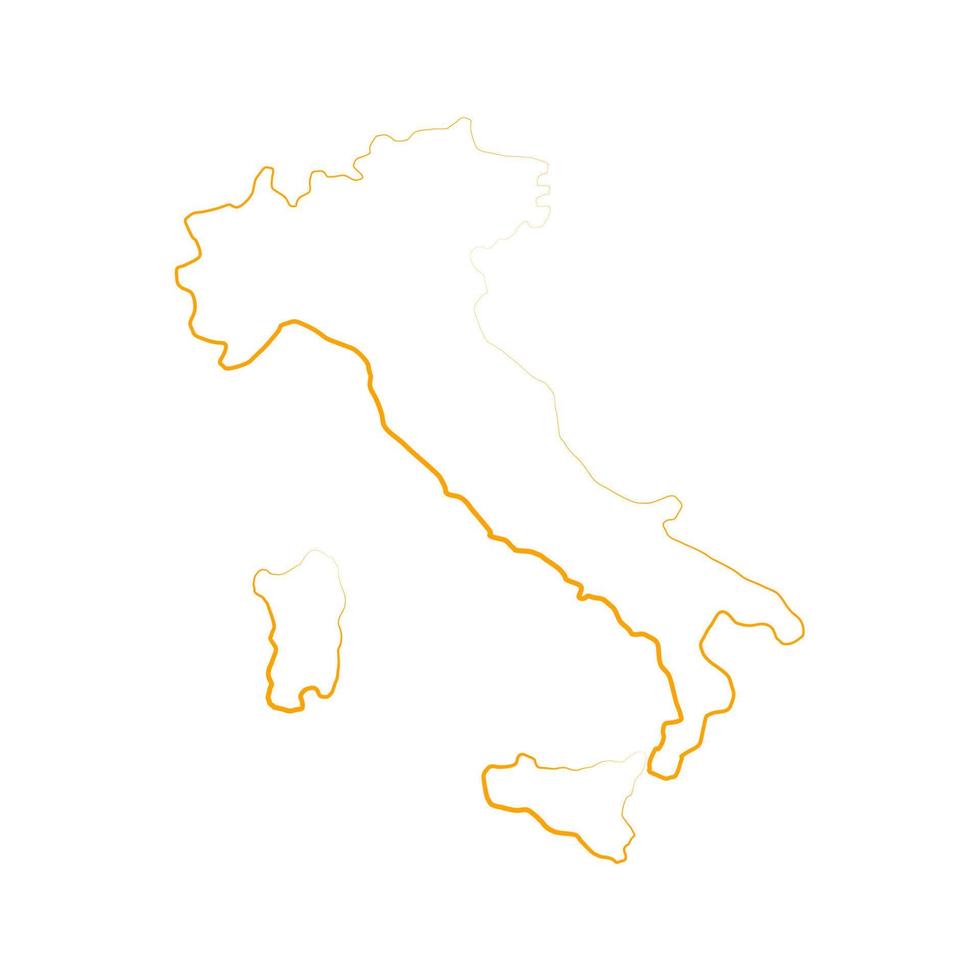 Carte de l'Italie sur fond blanc vecteur