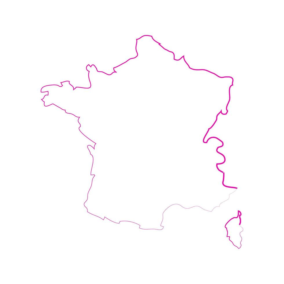 carte de france sur fond blanc vecteur