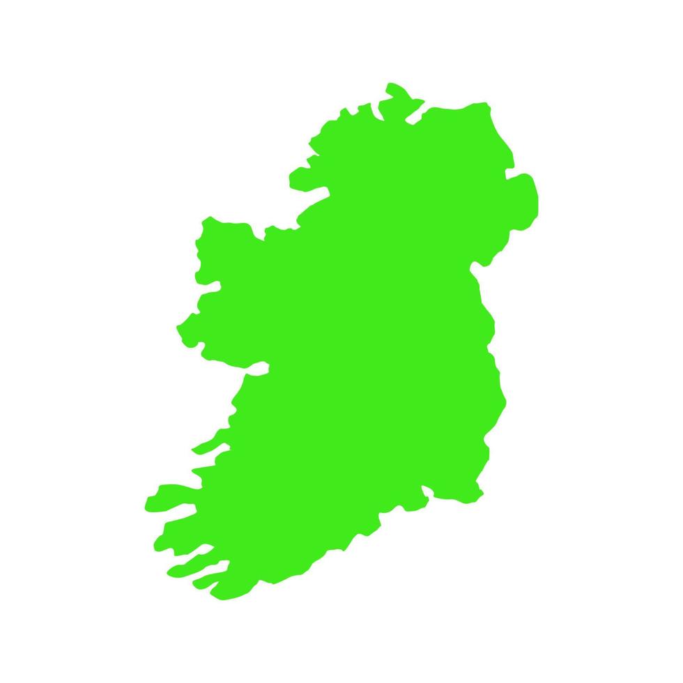 carte de l'irlande sur fond blanc vecteur