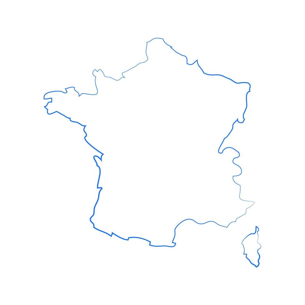 carte de france sur fond blanc vecteur