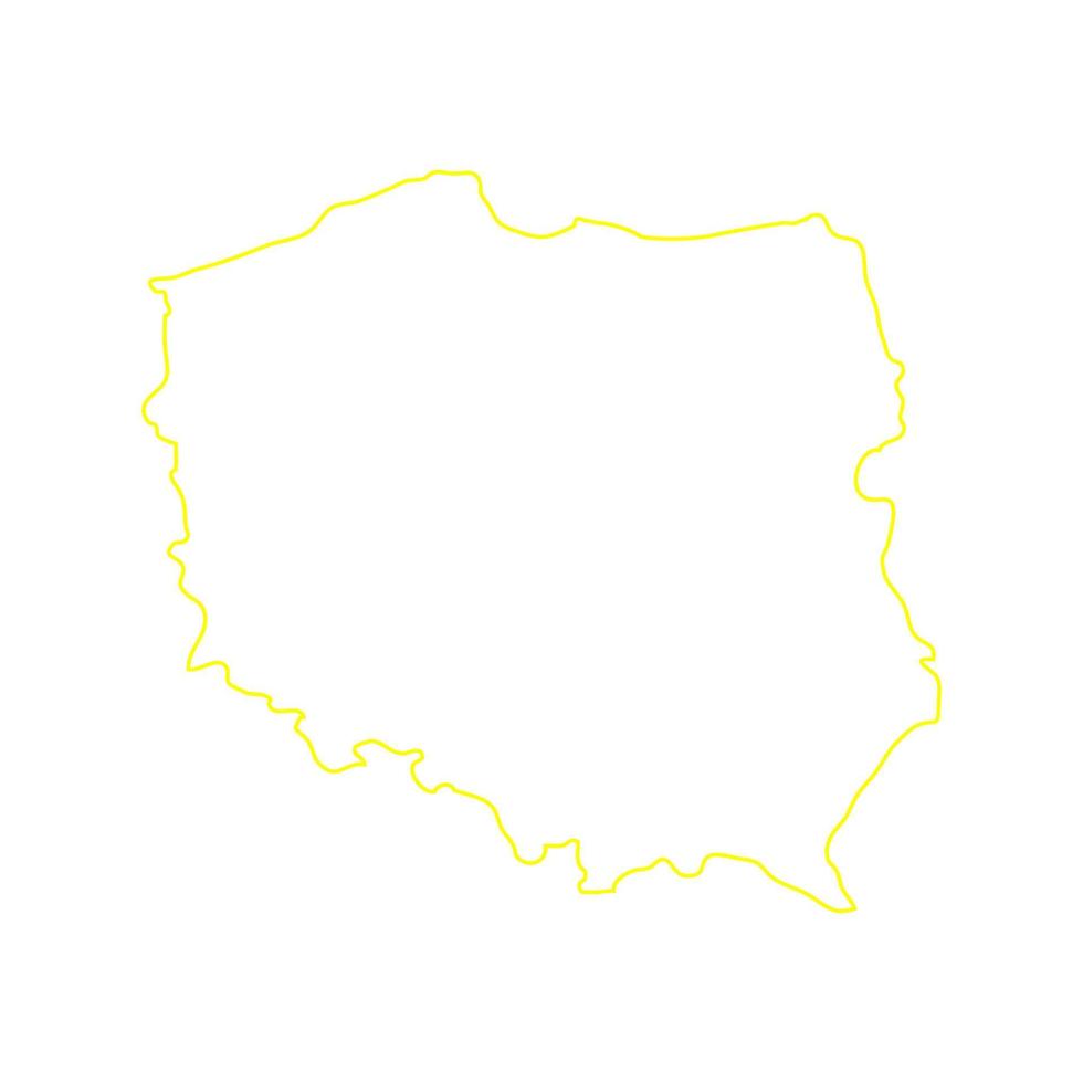 carte de la pologne sur fond blanc vecteur