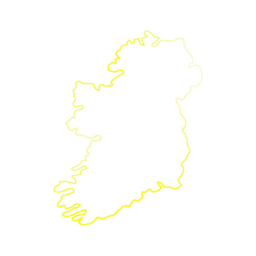 carte de l'irlande sur fond blanc vecteur