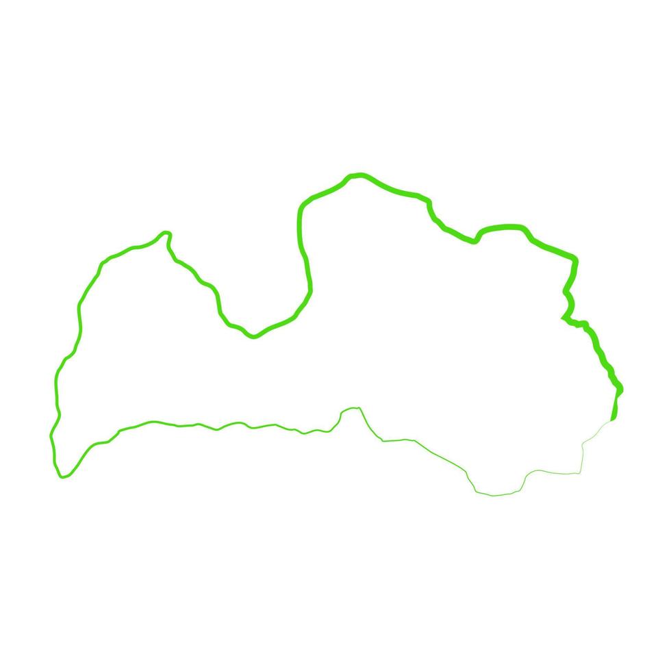 Lettonie carte illustrée sur fond blanc vecteur