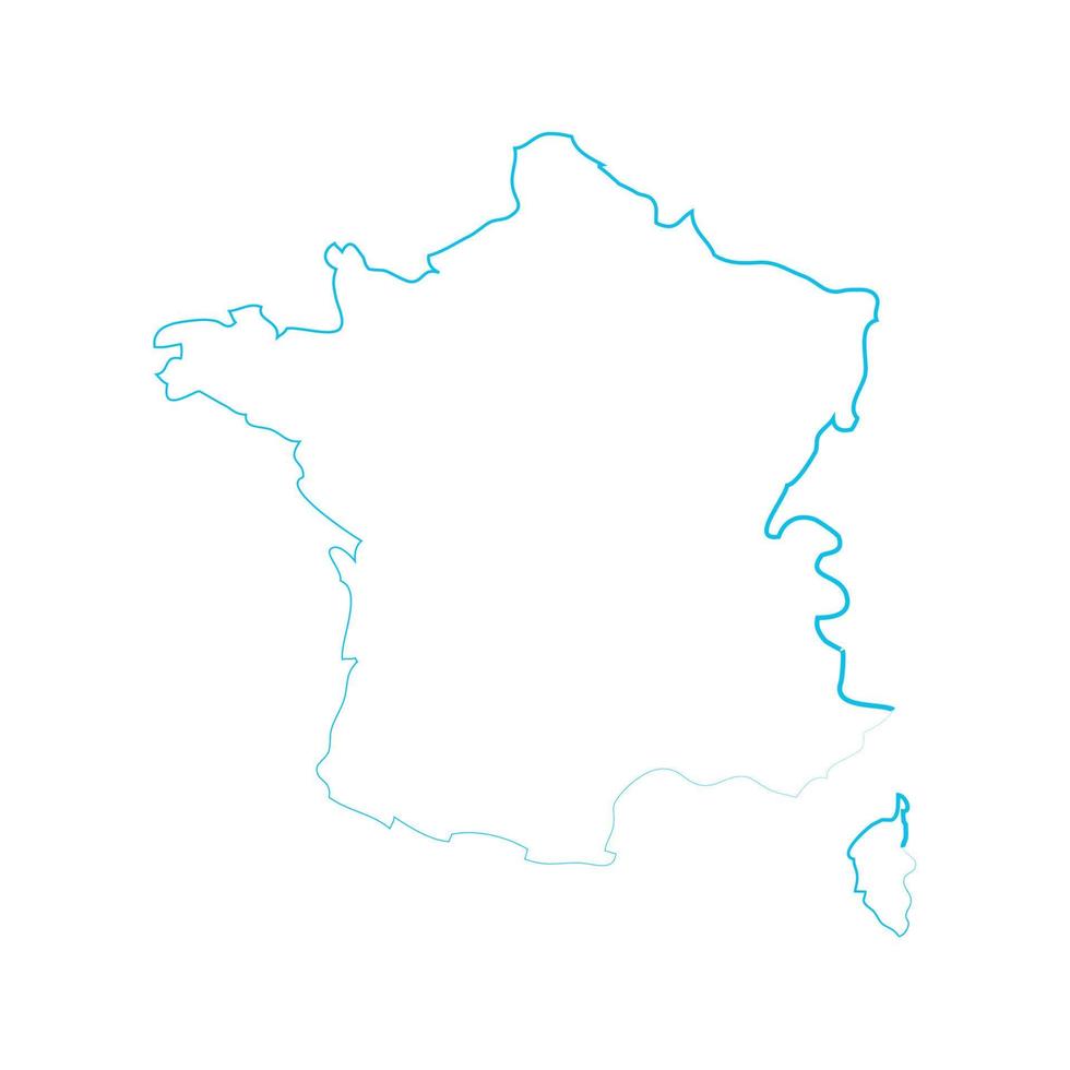 carte de france sur fond blanc vecteur