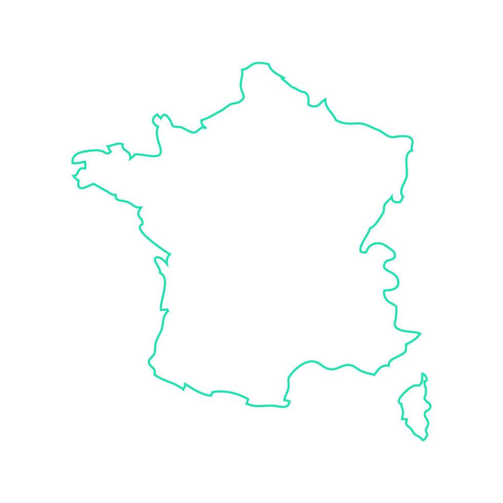 carte de france sur fond blanc vecteur