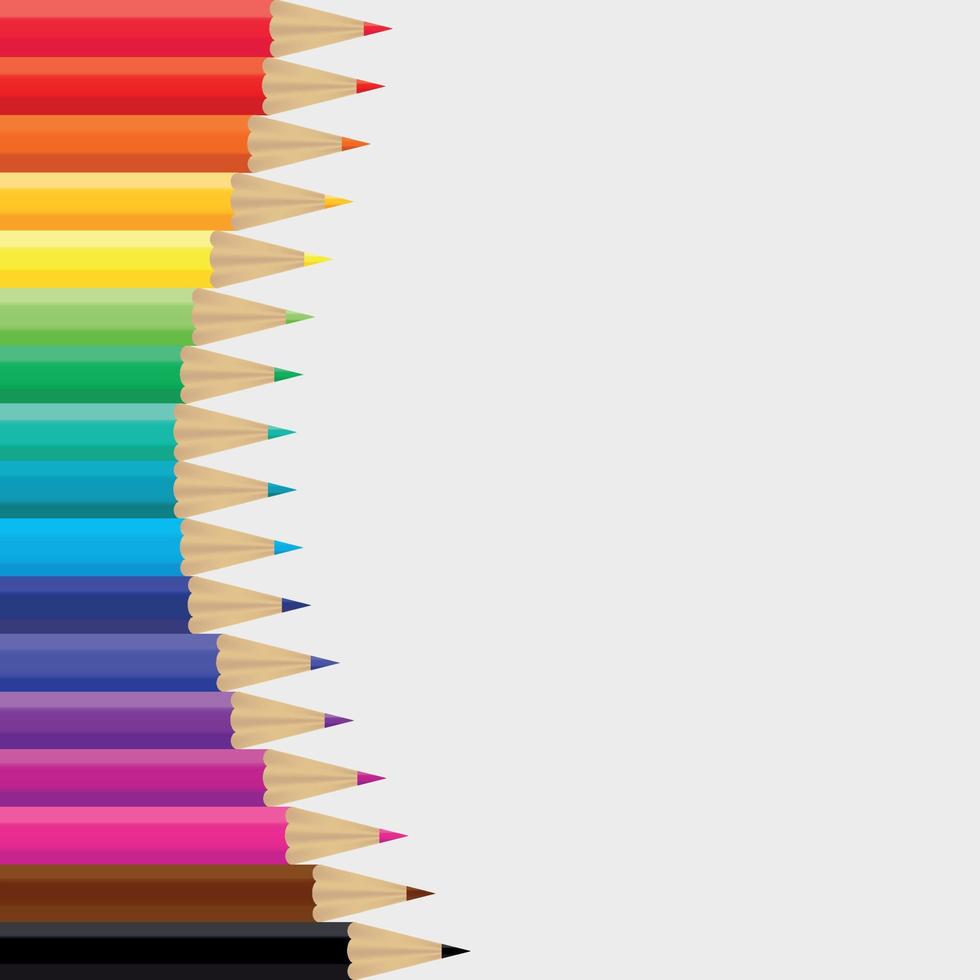 illustration vectorielle de crayons de couleur vecteur