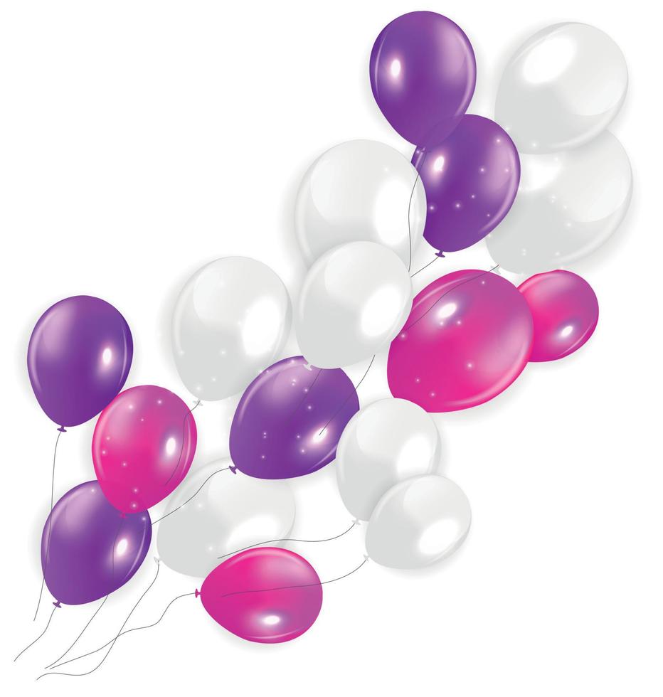 illustration vectorielle de ballons brillants fond vecteur