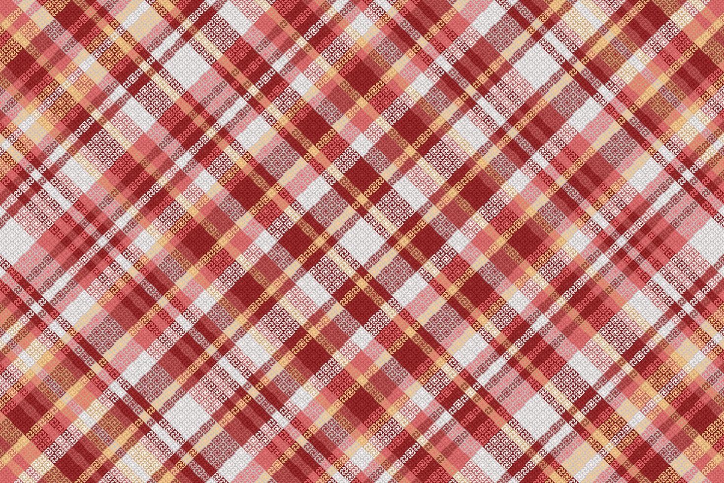 motif à carreaux tartan avec texture et couleur chaude. vecteur